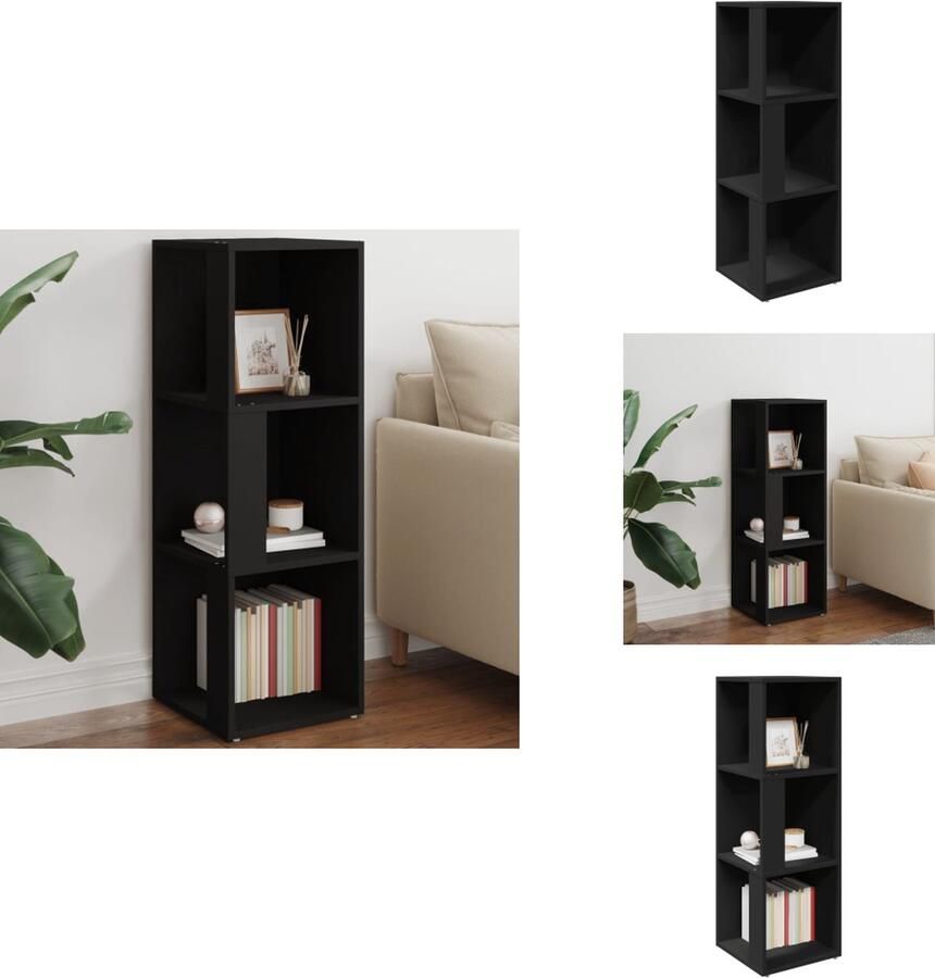 VidaXL Hoekkast Hoekkasten Hoekschap Hoekschappen Hoekkast 33x33x100 cm spaanplaat zwart