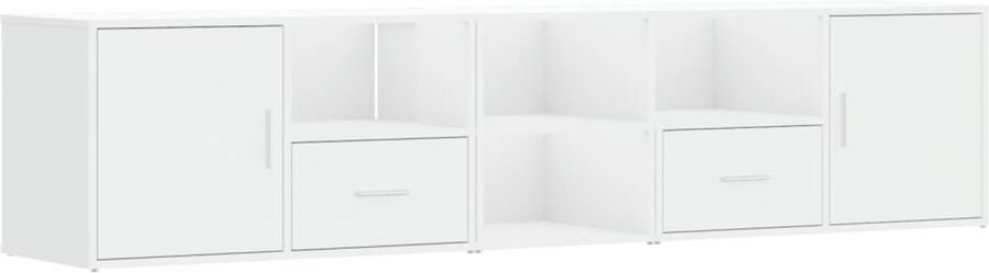 VidaXL Hoekkast Wit 200x40x45 cm Hoekkast Hoekkasten Hoek Kast Schappenkast