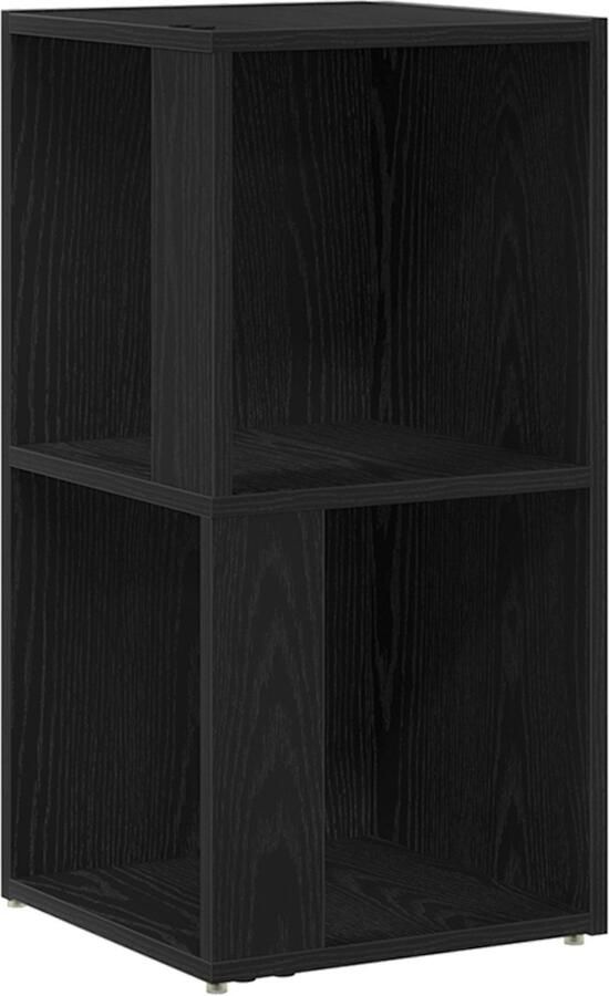 VidaXL Hoekkast Zwart eiken Massief hout 33 x 33 x 67 cm Opslag Eenheid