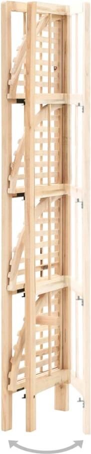 VidaXL Hoekschap 27x27x110 cm Cederhout Beige Hoekkast Cederhout Vrijstaande Kast Kleine Kamer Opslagruimte Decoratief Landelijke Stijl Beige - Foto 1