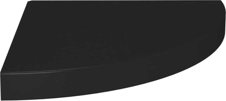 VidaXL Hoekschap Zwevend 35x35x3 8 cm MDF Zwart Hoekplank Wandplank Honingraat Mdf Metalen Plank Zwarte Hoekplank
