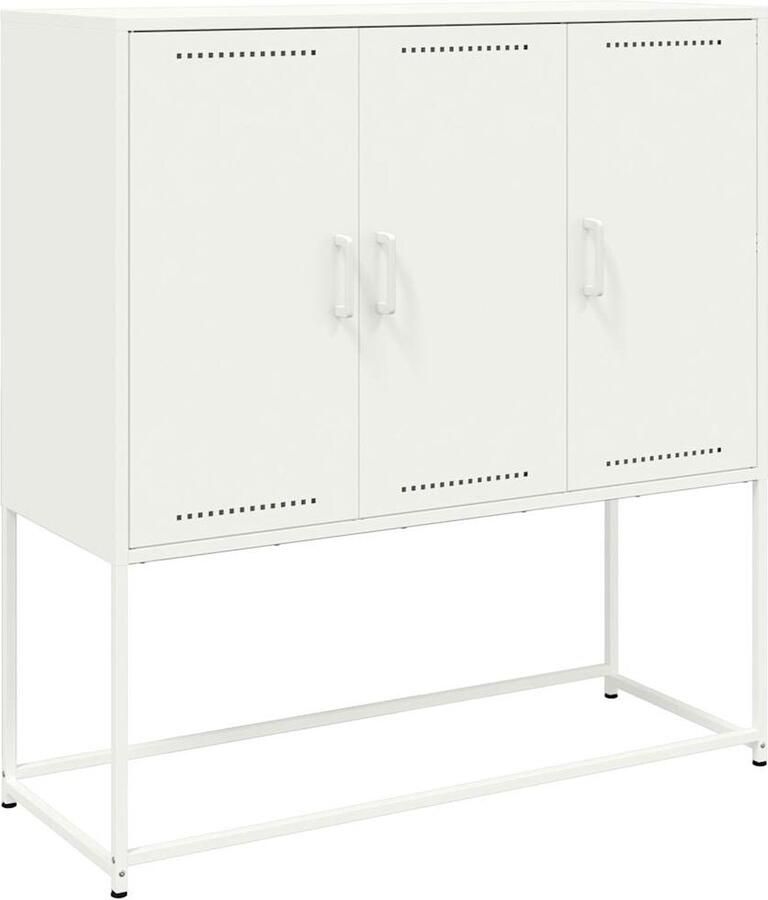VidaXL Hoge kast 100 5x39x107 cm staal wit
