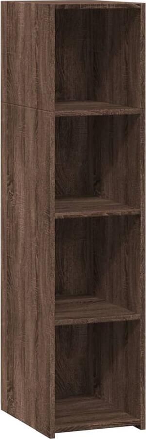 VidaXL Hoge kast 30x41x124 cm bewerkt hout bruin eikenkleur