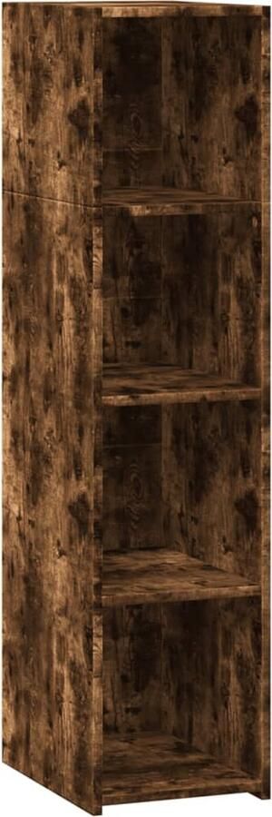 VidaXL Hoge kast 30x41x124 cm bewerkt hout gerookt eikenkleurig