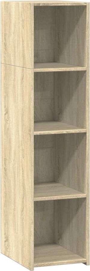 VidaXL Hoge kast 30x41x124 cm bewerkt hout sonoma eikenkleurig