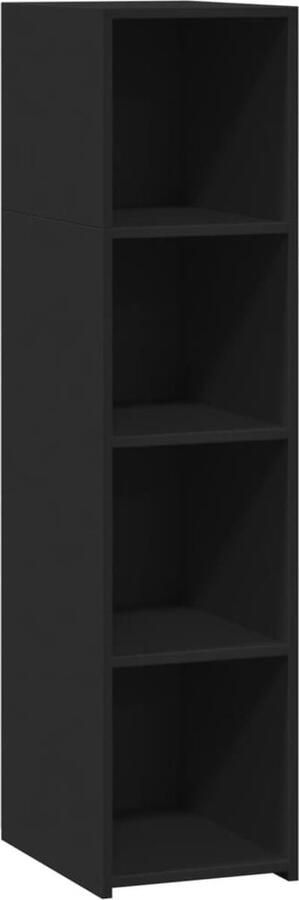 VidaXL Hoge kast 30x41x124 cm bewerkt hout zwart