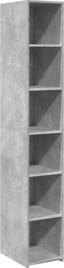 VidaXL Hoge kast 30x41x185 cm bewerkt hout betongrijs