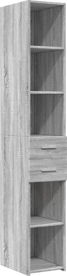 VidaXL Hoge kast 30x42 5x185 cm bewerkt hout grijs sonoma eikenkleur
