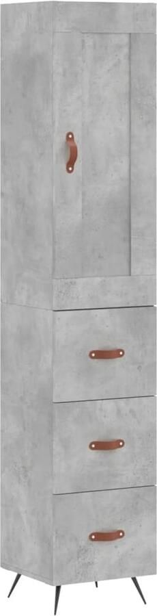 VidaXL -Hoge-kast-34 5x34x180-cm-bewerkt-hout-betongrijs - Foto 5