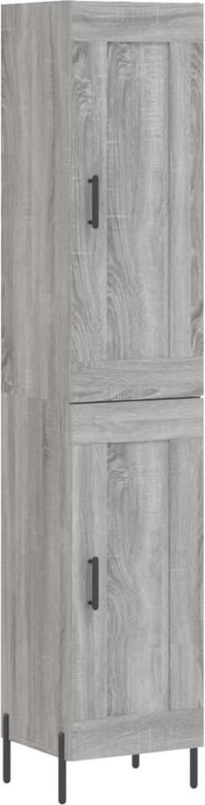 VidaXL -Hoge-kast-34 5x34x180-cm-bewerkt-hout-grijs-sonoma-eikenkleurig - Foto 10