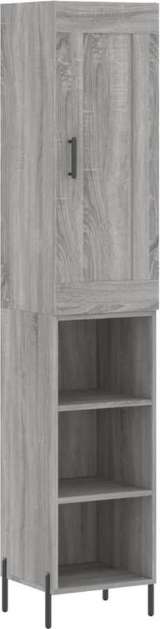 VidaXL -Hoge-kast-34 5x34x180-cm-bewerkt-hout-grijs-sonoma-eikenkleurig - Foto 12