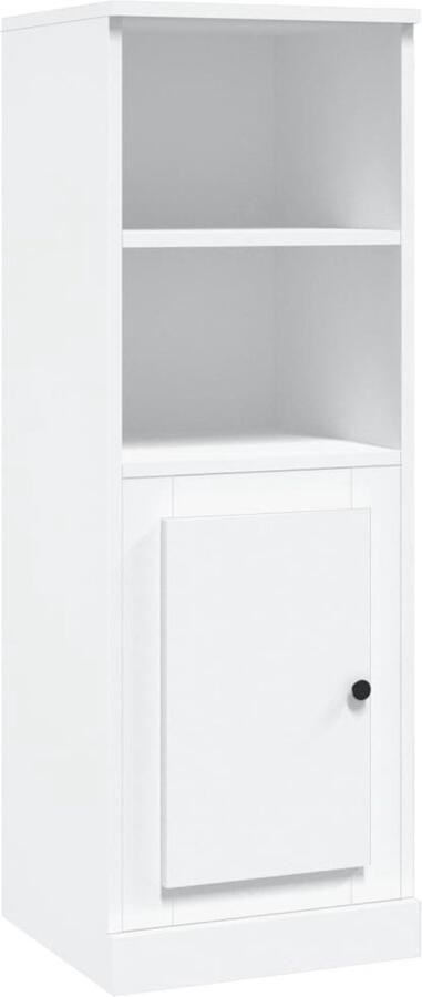 VidaXL Hoge kast Wit Bewerkt hout 36x35 5x103 5 cm Hoge Kast Witte Kast Houten Kast Opbergkast Scandinavisch Design