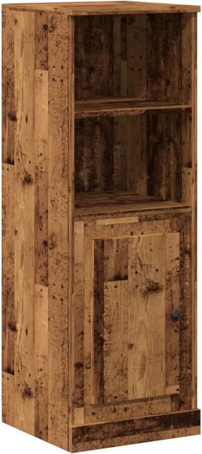 VidaXL Hoge kast 36x35 5x103 5 cm bewerkt hout oud houtkleurig