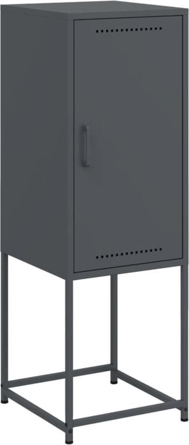 VidaXL Hoge kast 36x39x107 cm staal antracietkleurig