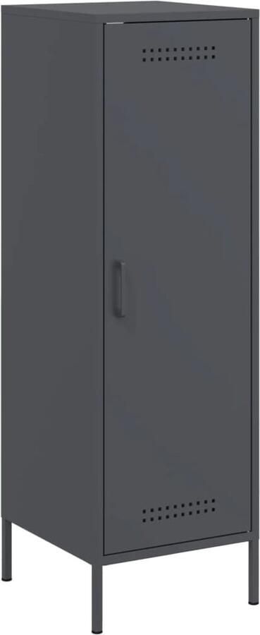 VidaXL Hoge kast 36x39x113 cm staal antracietkleurig