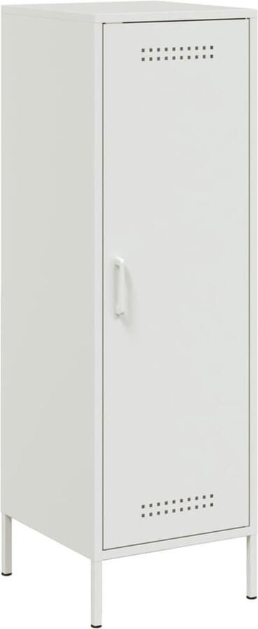 VidaXL Hoge kast 36x39x113 cm staal wit