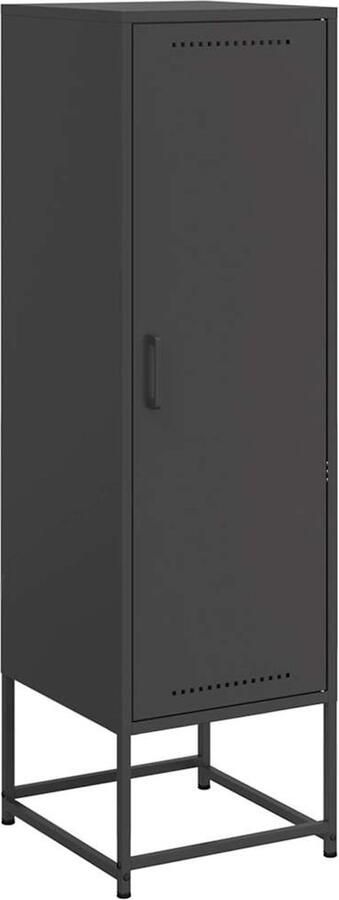 VidaXL Hoge kast 36x39x123 cm staal zwart