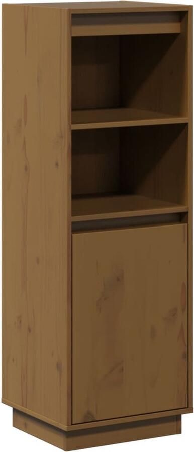 VidaXL Hoge kast Massief grenenhout Honingbruin Hoge Kast Grenoble Hout Honingbruin Opbergkast Living Room Furniture