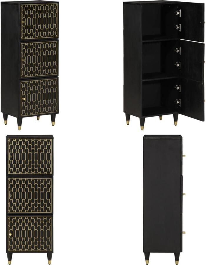 VidaXL Hoge kast 40x33x110 cm massief mangohout Hoge Kast Hoge Kasten Kast Opbergkast