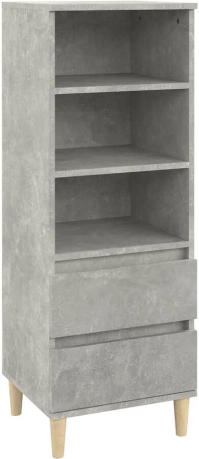 VidaXL -Hoge-kast-40x36x110-cm-bewerkt-hout-betongrijs - Foto 2