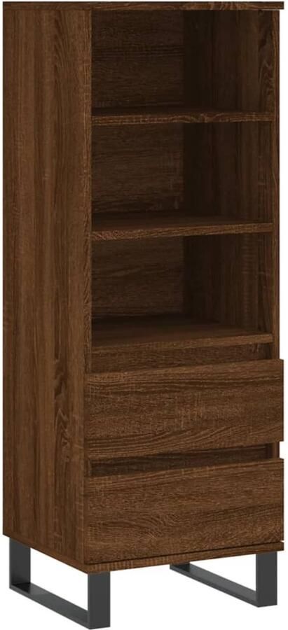 VidaXL Hoge kast Bruineiken 40x36x110 cm Hoge Kast Industrieel Design Houten Kast Bruine Kast Opbergkast - Foto 2