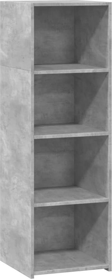 VidaXL Hoge kast 40x41x124 cm bewerkt hout betongrijs