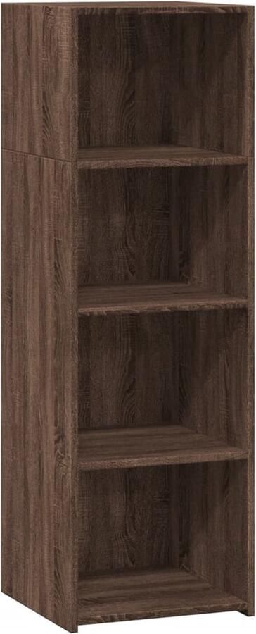 VidaXL Hoge kast 40x41x124 cm bewerkt hout bruin eikenkleur