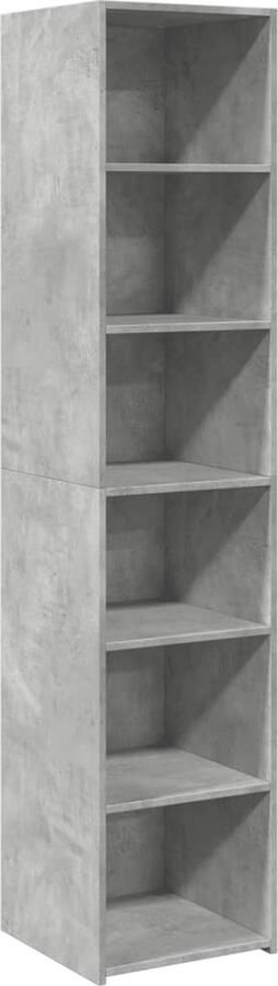 VidaXL Hoge kast 40x41x185 cm bewerkt hout betongrijs