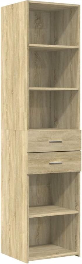 VidaXL Hoge kast 45x42 5x185 cm bewerkt hout sonoma eikenkleurig