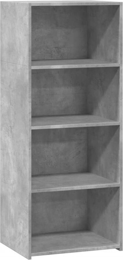 VidaXL Hoge kast 50x41x124 cm bewerkt hout betongrijs