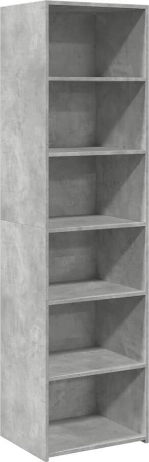 VidaXL Hoge kast 50x41x185 cm bewerkt hout betongrijs