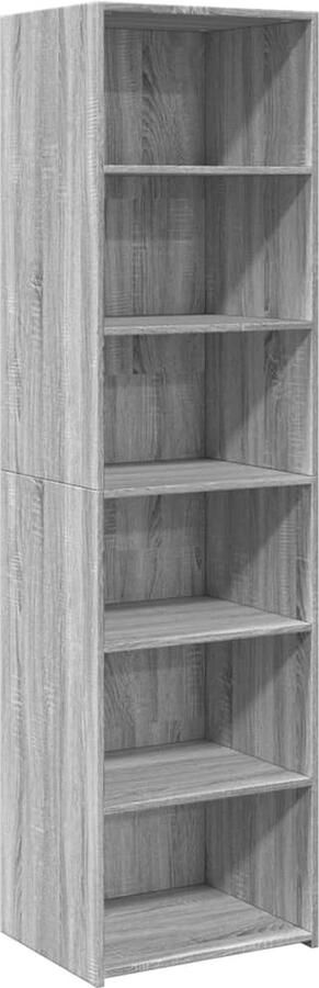 VidaXL Hoge kast 50x41x185 cm bewerkt hout grijs sonoma eikenkleurig