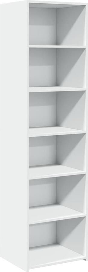 VidaXL Hoge kast 50x41x185 cm bewerkt hout wit