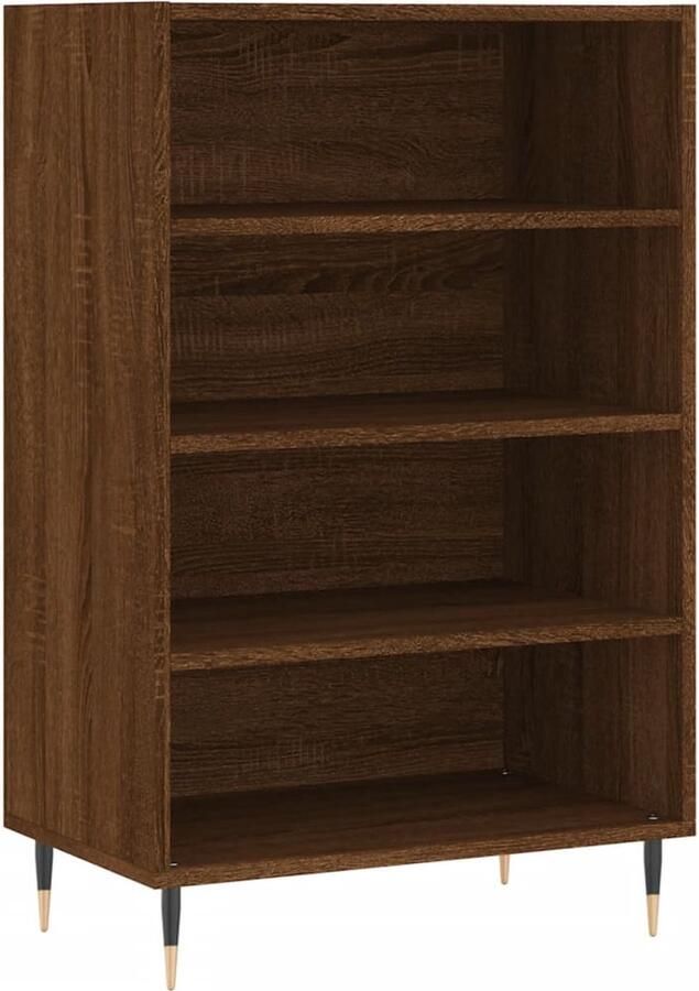 VidaXL -Hoge-kast-57x35x90-cm-bewerkt-hout-bruineikenkleurig - Foto 4