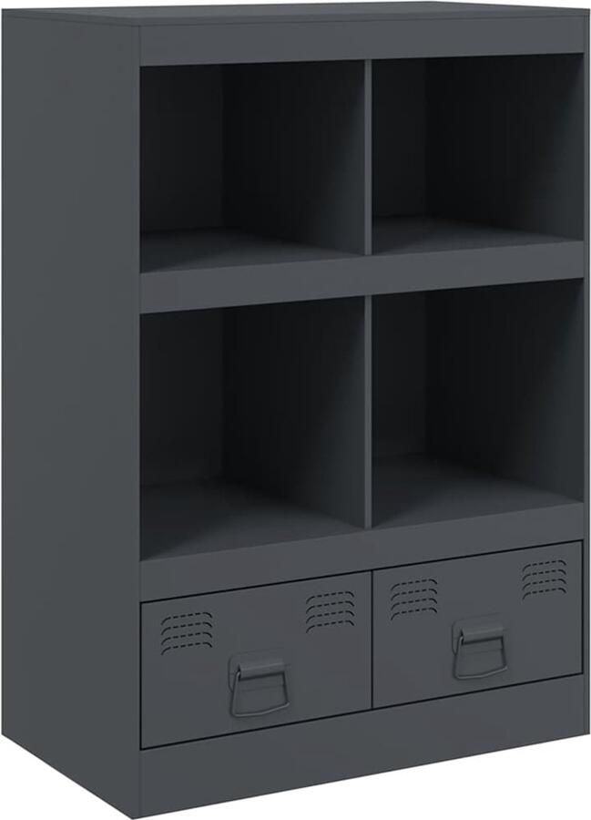 VidaXL -Hoge-kast-67x39x95-cm-staal-antracietkleurig