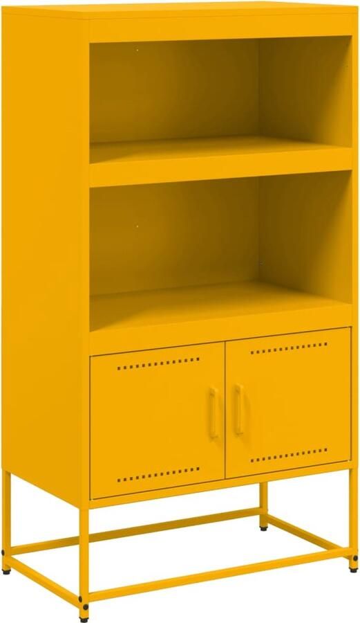 VidaXL Hoge kast 68 5x38 5x107 cm staal wit