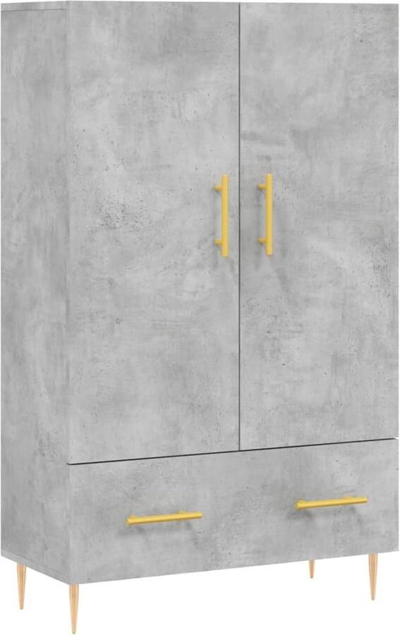 VidaXL Hoge Kast 69 5x31x115 cm Betongrijs Hoge Kast Buffetkast Betongrijs Houten Kast Design Kast