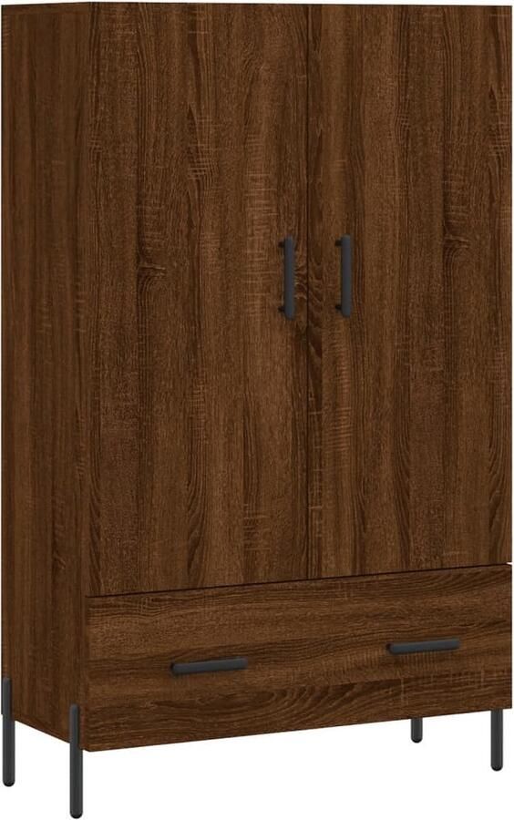 VidaXL Hoge kast Bruin eikenkleur 69 5x31x115 cm Hoge Kast Dressoir Buffetkast Houten Kast Bruine Eiken Kleur - Foto 2