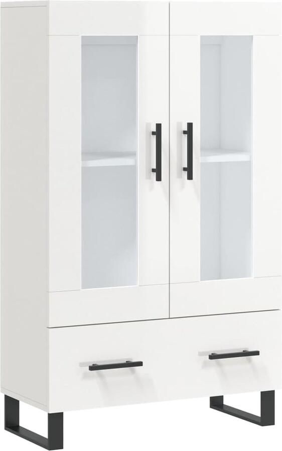 VidaXL -Hoge-kast-69 5x31x115-cm-bewerkt-hout-hoogglans-wit - Foto 9