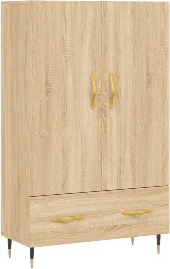 VidaXL Hoge Kast Sonoma Eiken 69 5x31x115 cm Hoge Kast Dressoir Buffetkast Houten Kast Sonomapine