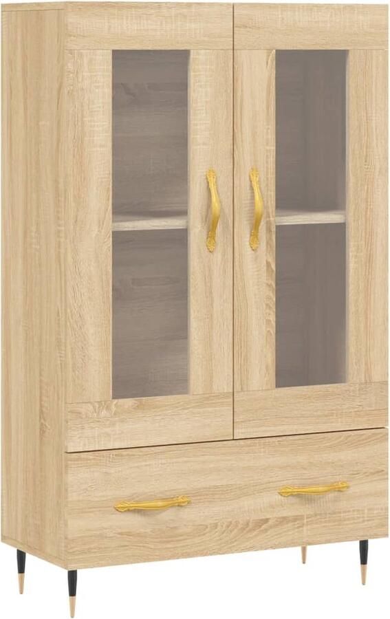 VidaXL -Hoge-kast-69 5x31x115-cm-bewerkt-hout-sonoma-eikenkleurig - Foto 5