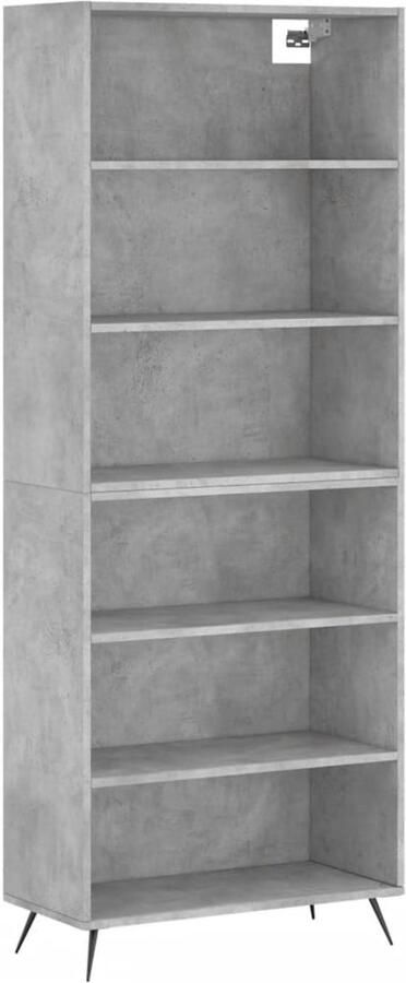 VidaXL Hoge Kast Bewerkt Hout Betongrijs 180 cm Hoge Kast Opbergkast Betonnen Grijze Kast Houten Kast Living Room Furniture - Foto 3