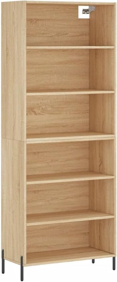 VidaXL Hoge Kast Sonoma Eikenkleurig 69 5x32 5x180 cm Hoge Kast Dressoir Opbergkast Houten Kast Sonomane Eiken - Foto 2