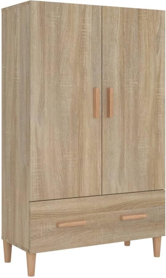 VidaXL Hoge Kast Sonoma Eiken 70x31x115 cm Hoge Kast Met Laden Salontafel Tv Tafel Woonaccessoires