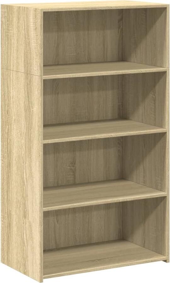 VidaXL Hoge kast 70x41x124 cm bewerkt hout sonoma eikenkleurig