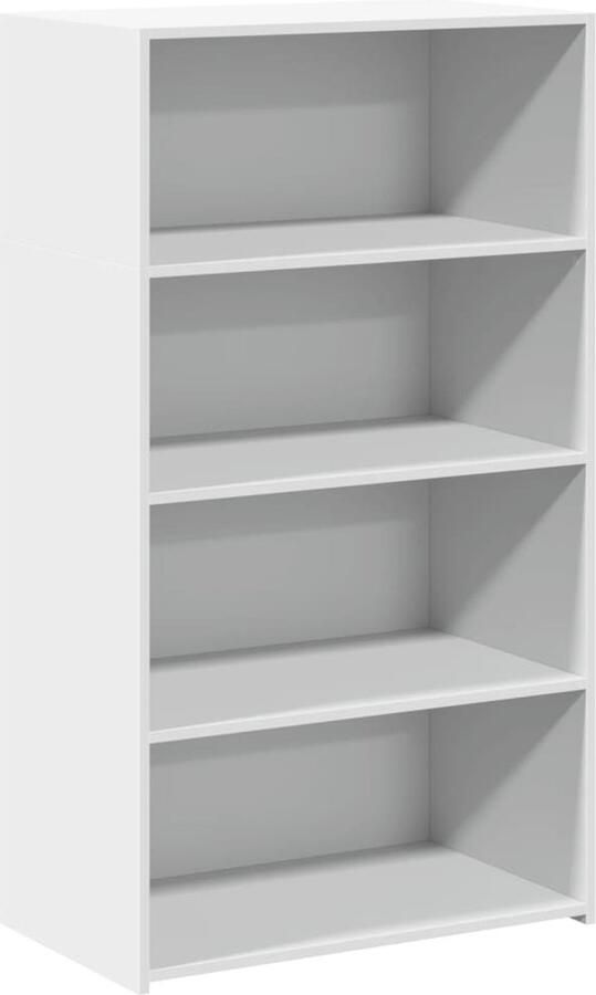 VidaXL Hoge kast 70x41x124 cm bewerkt hout wit