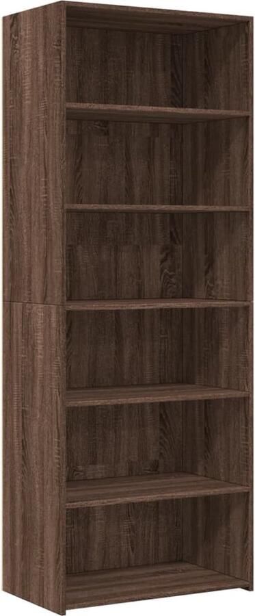 VidaXL Hoge kast 70x41x185 cm bewerkt hout bruin eikenkleur