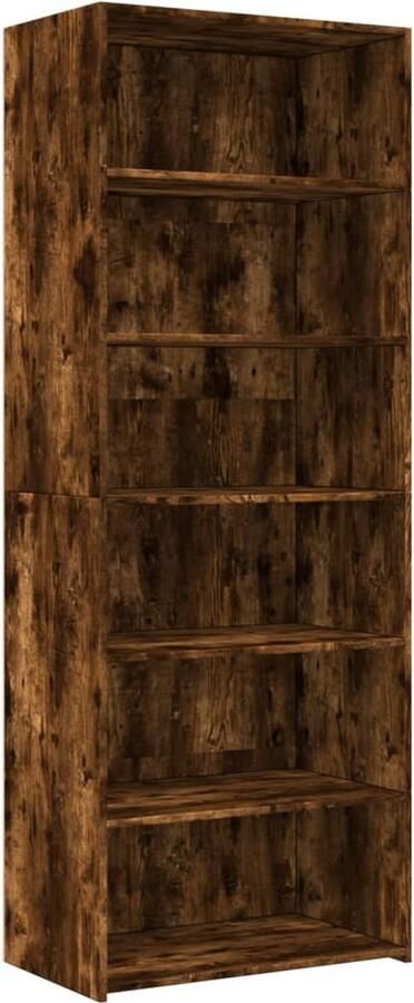 VidaXL Hoge kast 70x41x185 cm bewerkt hout gerookt eikenkleurig