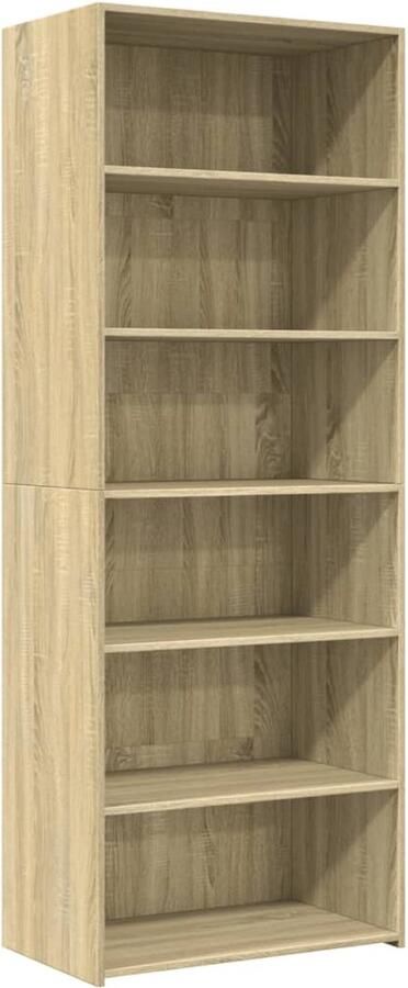 VidaXL Hoge kast 70x41x185 cm Sonoma eiken Hoge Kast Scandinavische Kast Opbergkast Houten Kast Salontafel