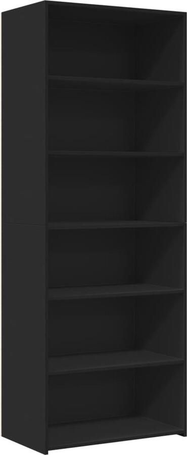 VidaXL Hoge kast 70x41x185 cm bewerkt hout zwart